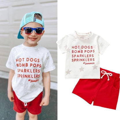 usa summer kids outfit - basil boutique