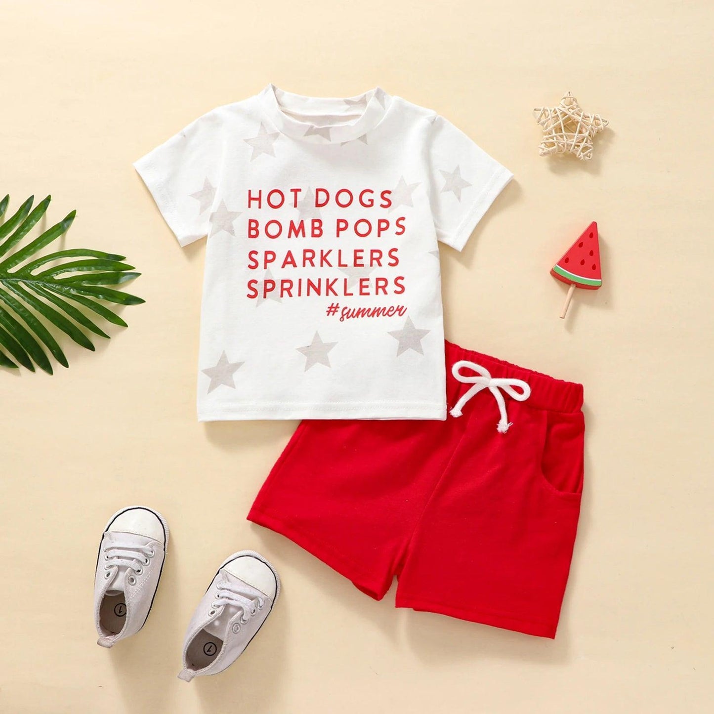 usa summer kids outfit - basil boutique