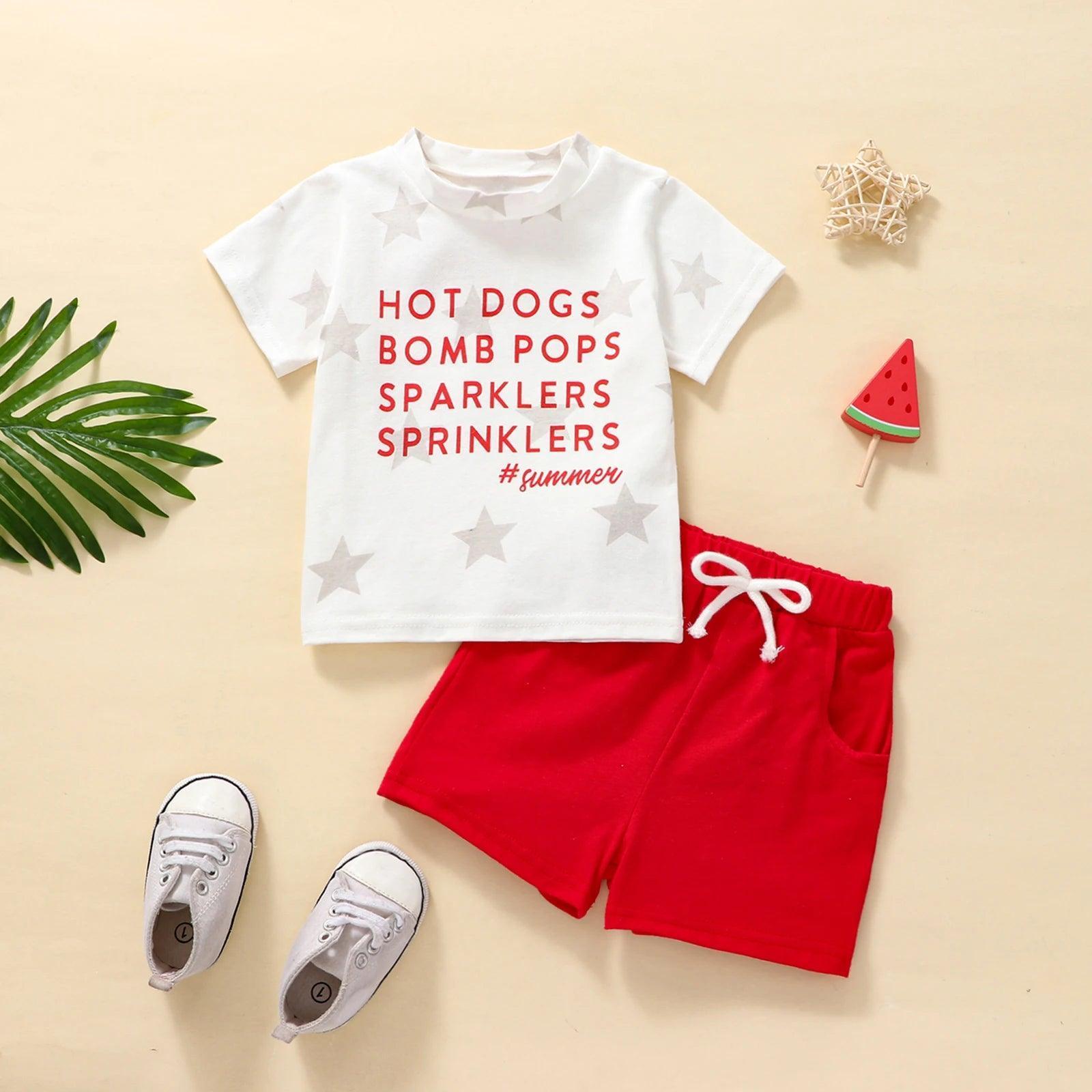 usa summer kids outfit - basil boutique