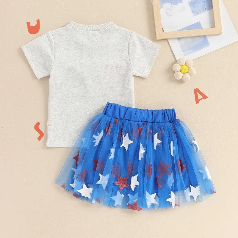 usa tutu girls outfit - basil boutique