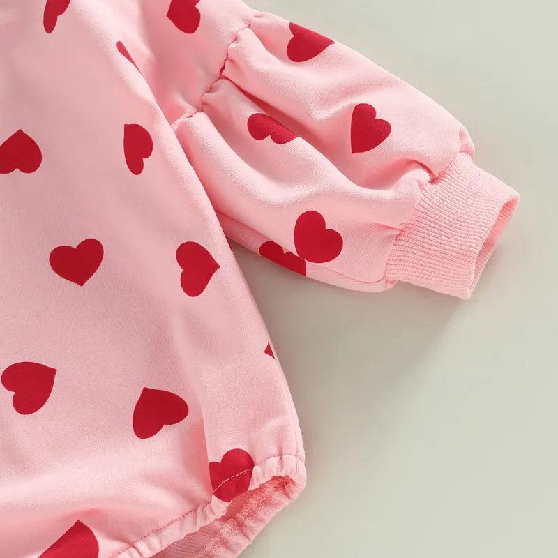 valentine's day bell sleeve onesies - basil boutique