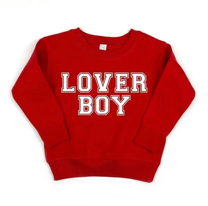 valentine's day matching kids crew sweatshirts - basil boutique