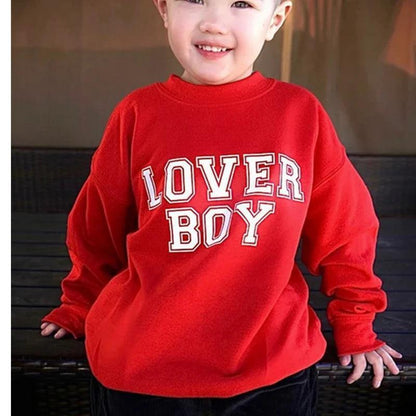 valentine's day matching kids crew sweatshirts - basil boutique