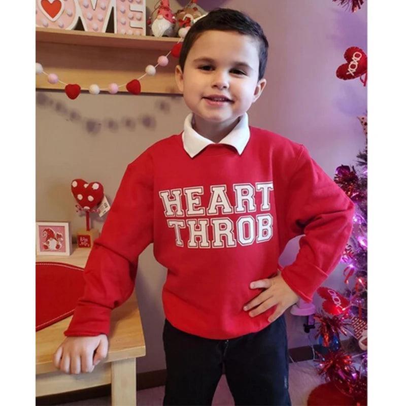 valentine's day matching kids crew sweatshirts - basil boutique