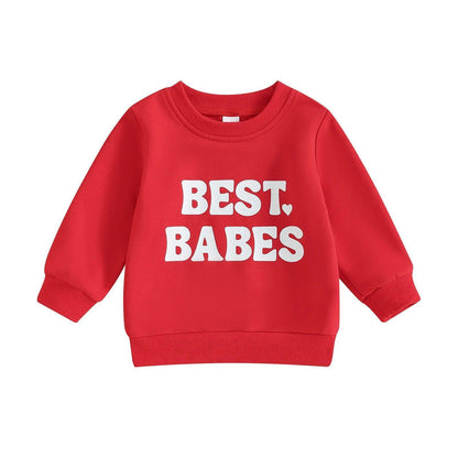 valentine's day matching kids crew sweatshirts - basil boutique