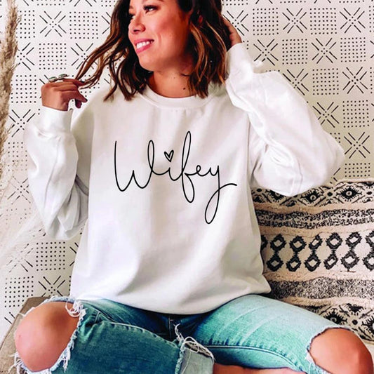 wifey crew sweatshirt - basil boutique