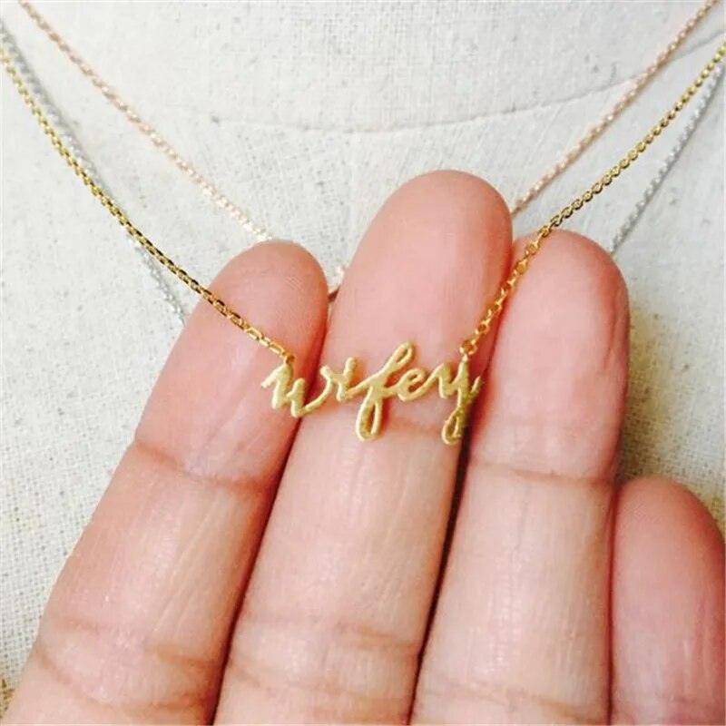 wifey necklace - basil boutique