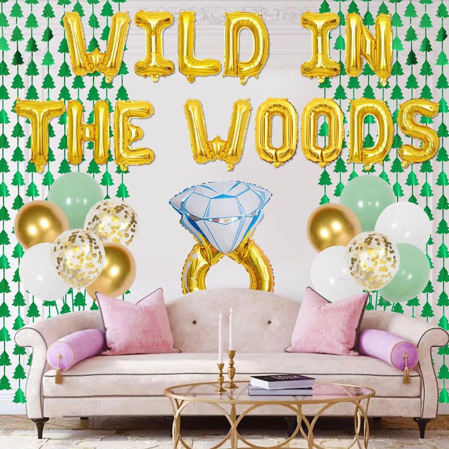 wild in the woods balloon banner - basil boutique