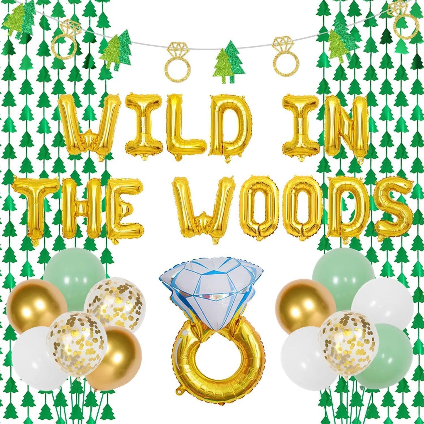 wild in the woods balloon banner - basil boutique