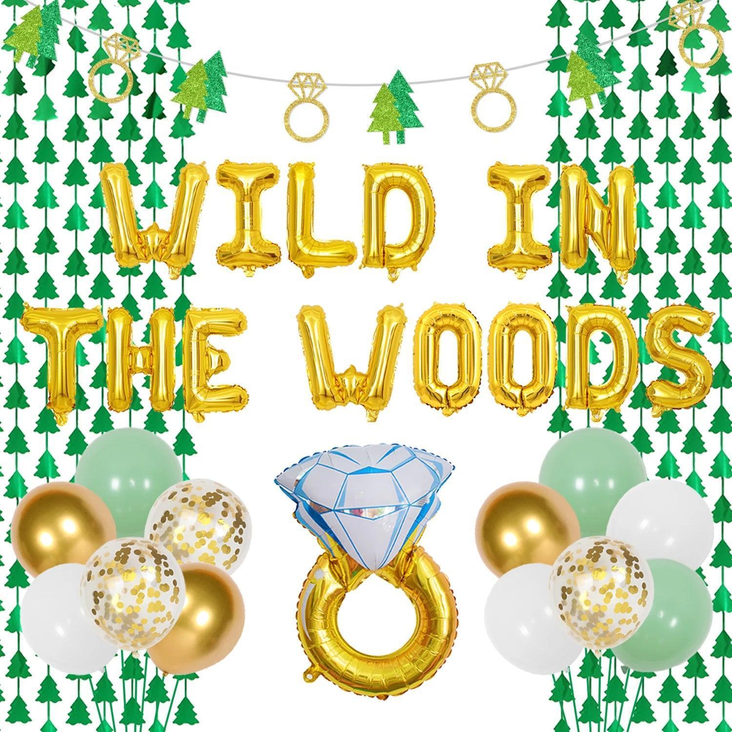 wild in the woods balloon banner - basil boutique