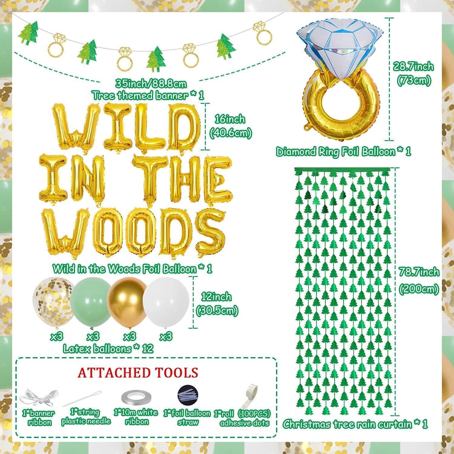 wild in the woods balloon banner - basil boutique