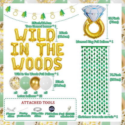 wild in the woods balloon banner - basil boutique