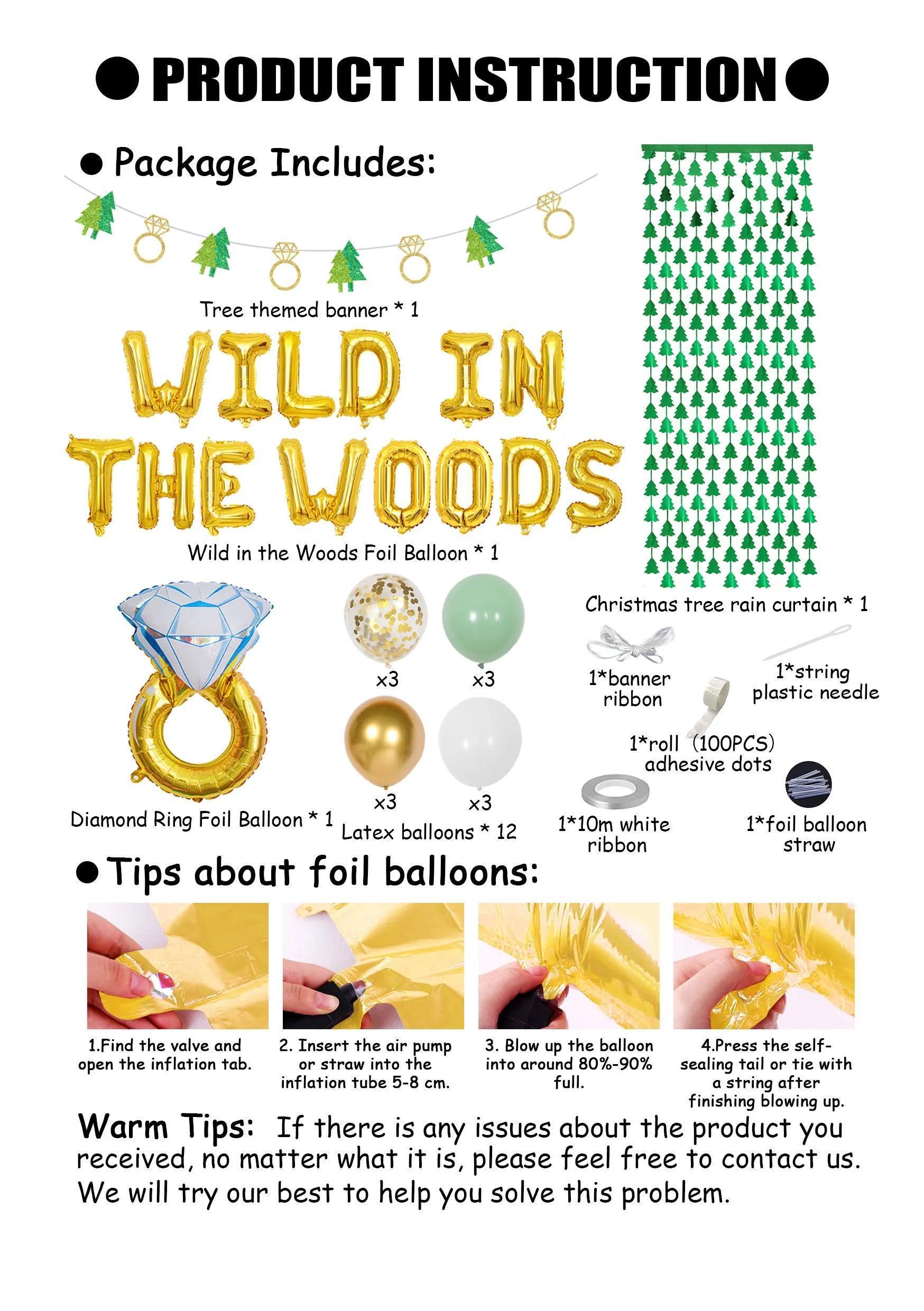 wild in the woods balloon banner - basil boutique