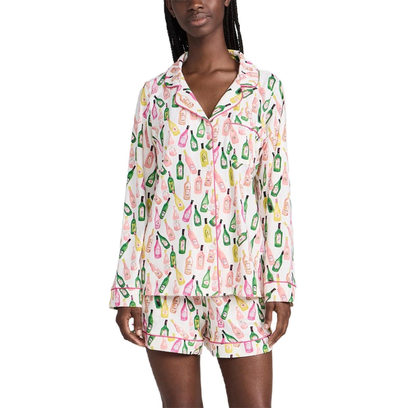 wine bottle pajamas basil boutique