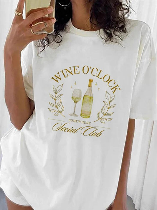 wine o'clock social club t-shirt - basil boutique