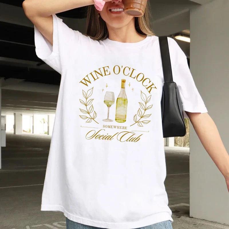 wine o'clock social club t-shirt - basil boutique