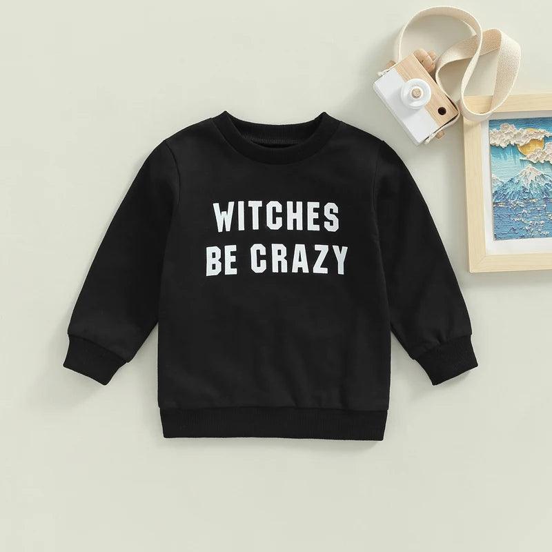 witches be crazy kids crew sweatshirt - basil boutique