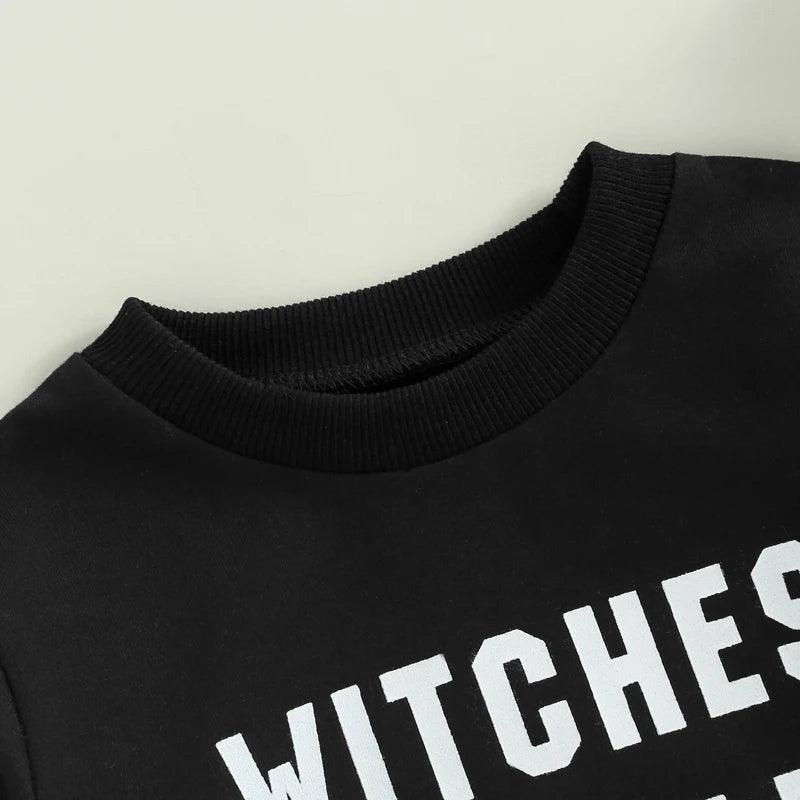 witches be crazy kids crew sweatshirt - basil boutique