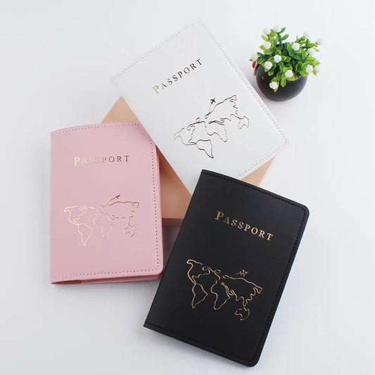 world map passport holder - basil boutique