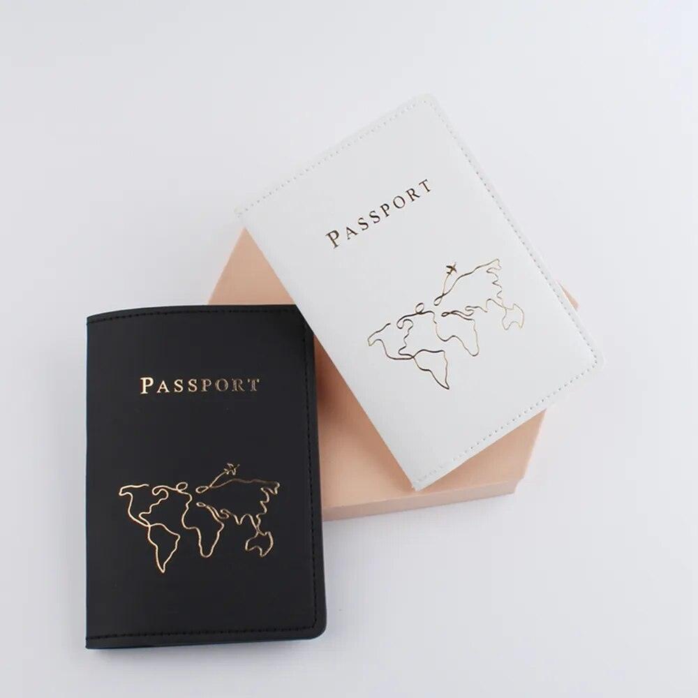 world map passport holder - basil boutique