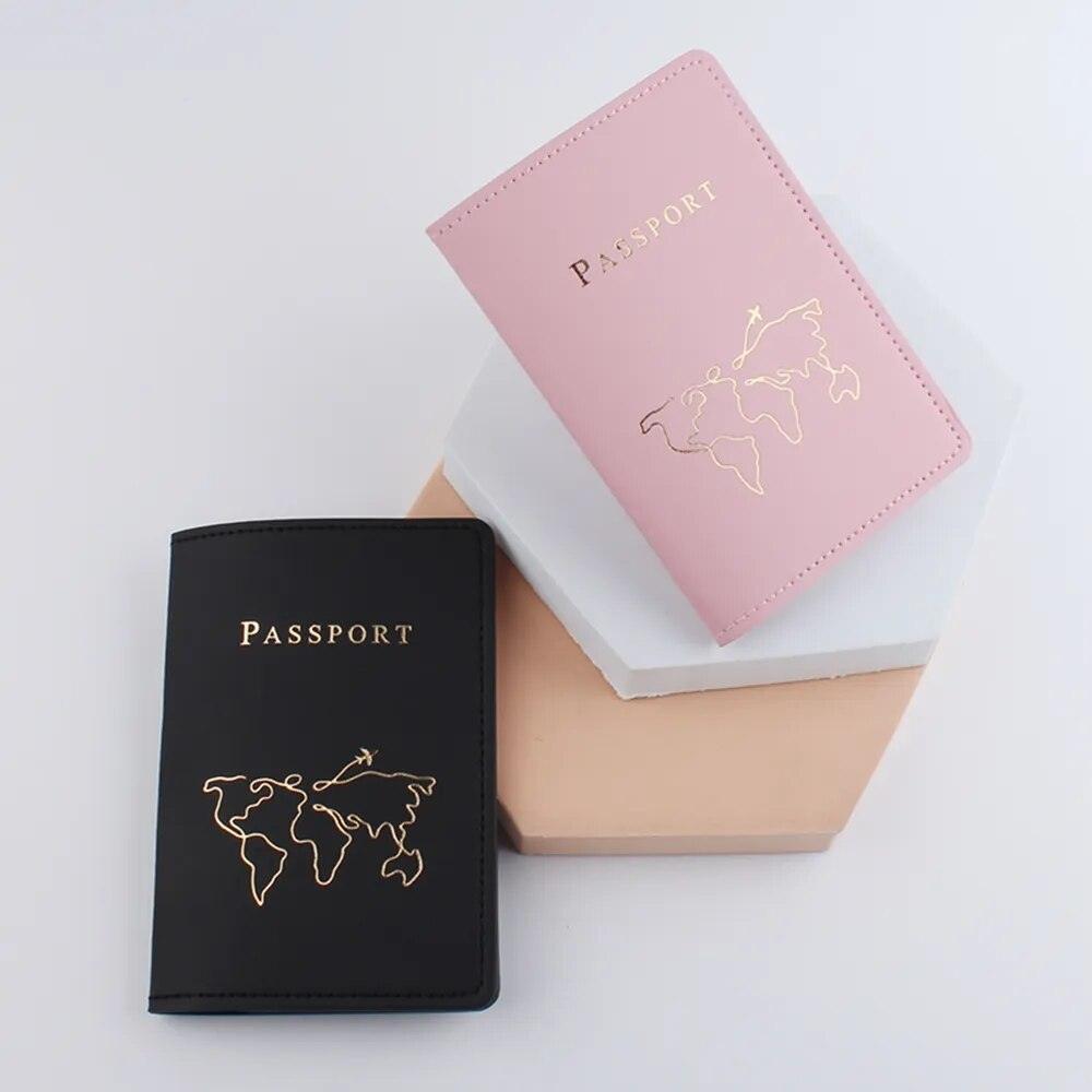 world map passport holder - basil boutique