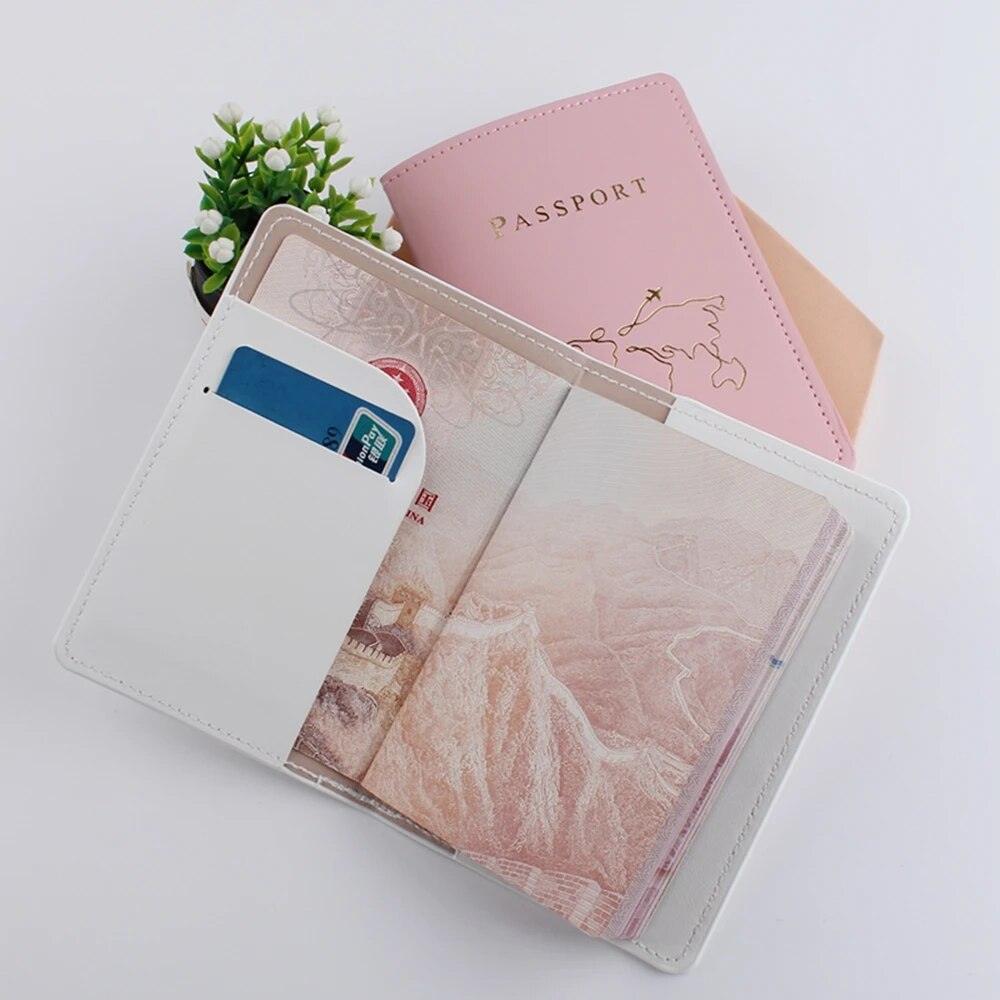 world map passport holder - basil boutique