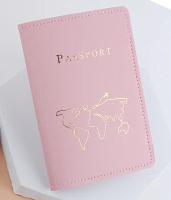 world map passport holder - basil boutique