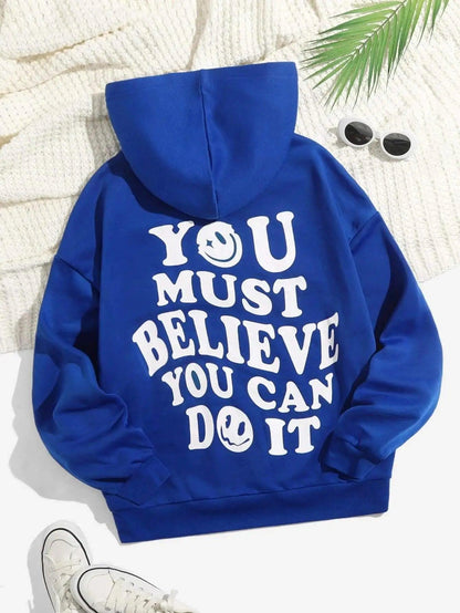 you must believe you can do it hoodie - basil boutique