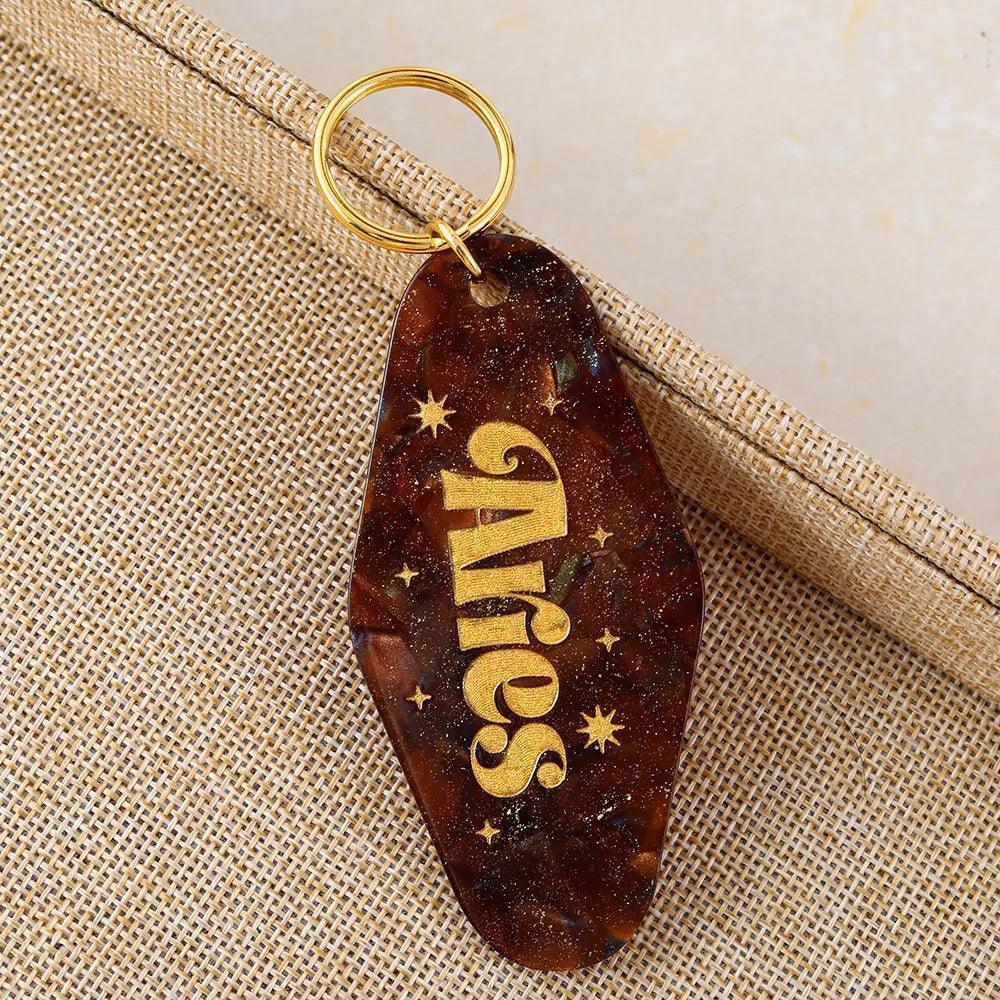 zodiac keychain - basil boutique